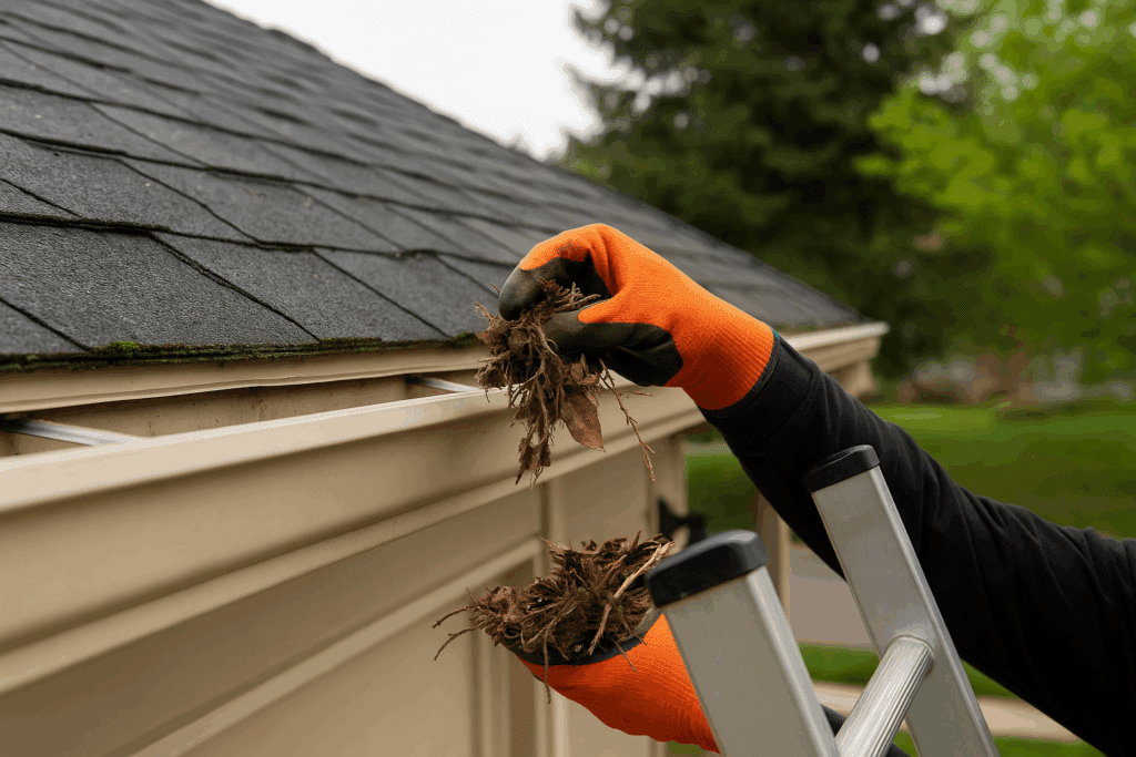 Gutter Cleaning in Olympia Helps Stop Debris Buildup